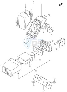 DR350 (E1) drawing TAIL LAMP (MODEL W X,E24)