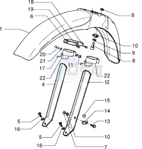 GSM 50 drawing Front mudguard