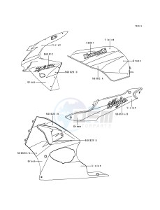 ZX 600 G [NINJA ZX-6R] (G1-G2) [NINJA ZX-6R] drawing DECALS-- GREEN_VIOLET- -