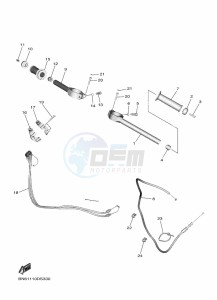 YZF600 YZF-R6 (BN6K) drawing STEERING HANDLE & CABLE