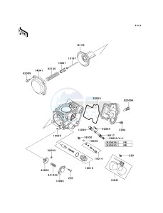 KVF700 D [PRAIRIE 700 4X4 TEAM GREEN SPECIAL EDITION] (6F) D6F drawing CARBURETOR PARTS