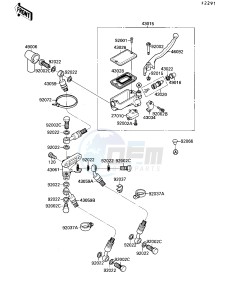 ZX 750 F [NINJA 750R] (F4) [NINJA 750R] drawing FRONT MASTER CYLINDER