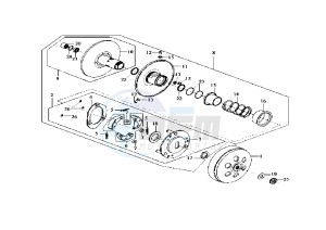 HD EU2 - 200 cc drawing DRIVEN PULLEY