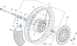 V7 Racer 750 drawing Front wheel