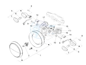 V7 III Anniversario 750 e4 (EMEA) drawing Front lights