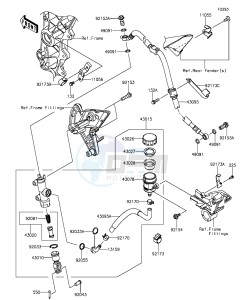 Z1000 ZR1000FFF FR GB XX (EU ME A(FRICA) drawing Rear Master Cylinder