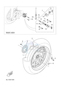 YP400RA X-MAX 400 ABS (BL11 BL11 BL11 BL11) drawing REAR WHEEL & BRAKE SYSTEM