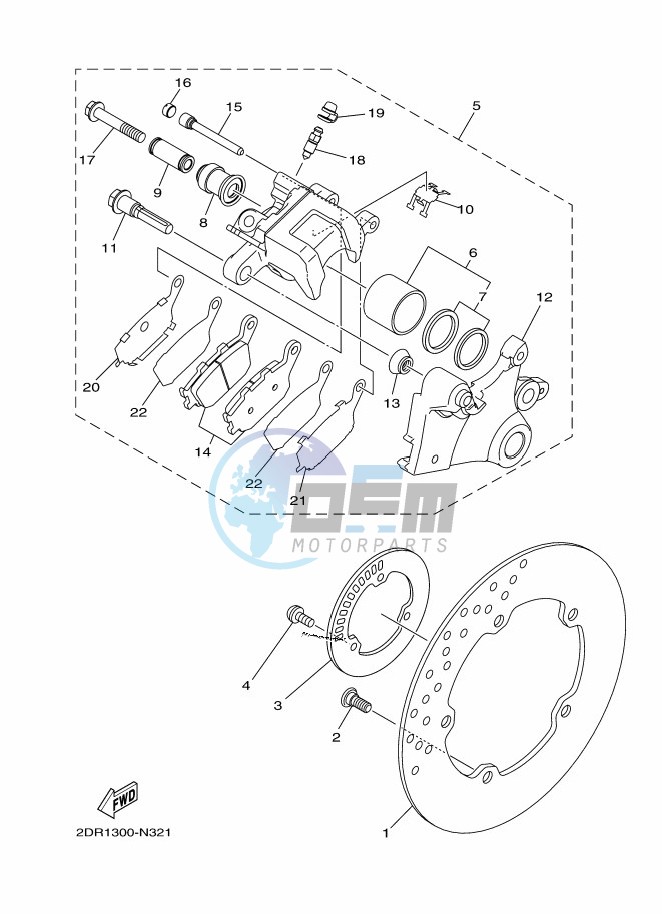 REAR BRAKE CALIPER