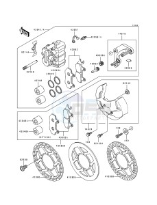 KX 250 H [KX250] (H1-H2) [KX250] drawing FRONT CALIPER