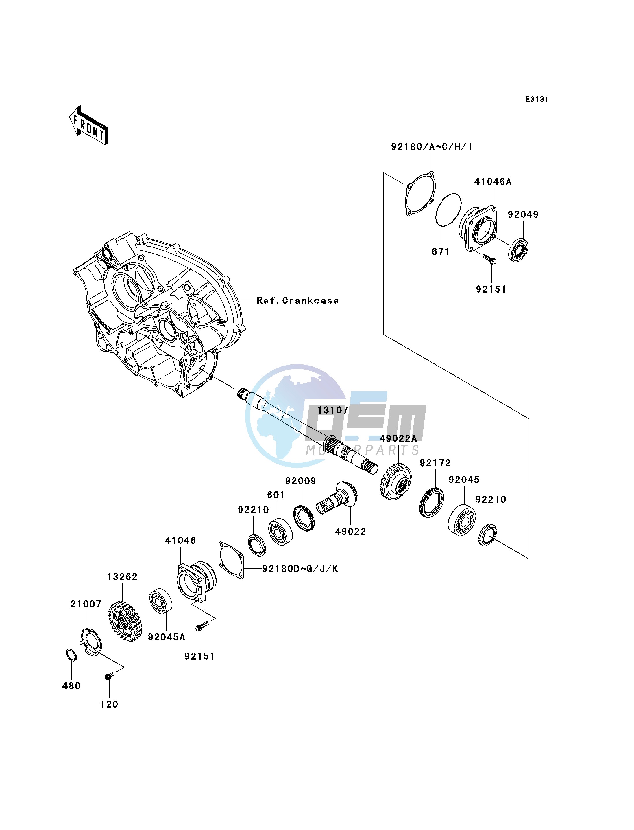 FRONT BEVEL GEAR