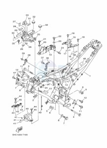 MT-07 ABS MTN690-A (B4C9) drawing FRAME