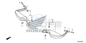 VFR1200XD CrossTourer - VFR1200X Dual Clutch 2ED - (2ED) drawing KNUCKLE GUARD