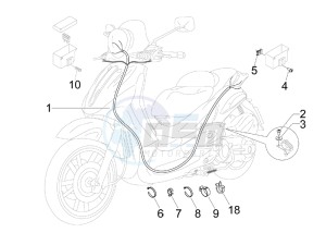 Beverly 300 ie Tourer (USA) USA drawing Main cable harness