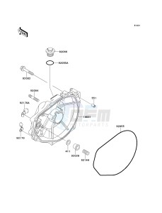 JH 750 E [SS] (E1-E2) [SS] drawing ENGINE COVER-- S- -