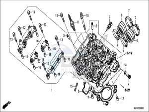 CB500FAH CB500F ED drawing CYLINDER HEAD