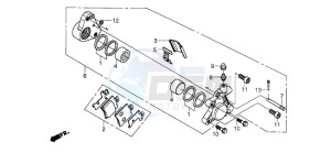 SH50 SCOOPY drawing FRONT BRAKE CALIPER