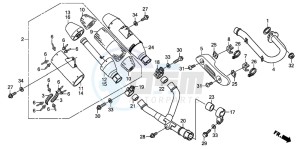 CRF250R drawing EXHAUST MUFFLER (CRF250R7/8)