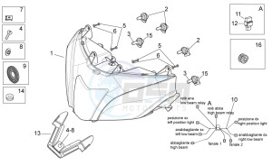 RSV 4 1000 APRC Factory ABS USA drawing Headlight