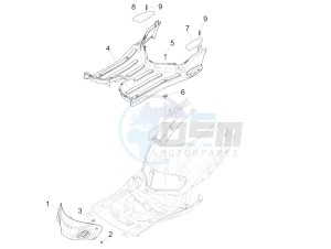 Liberty 50 4T PTT NEXIVE drawing Central cover - Footrests