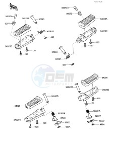 ZX 600 B [NINJA 600RX] (B1) [NINJA 600RX] drawing FOOTRESTS