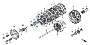 CR250R drawing CLUTCH