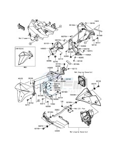 Z800 ABS ZR800FGF UF (UK FA) XX (EU ME A(FRICA) drawing Cowling Lowers