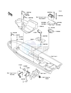 JET SKI 800 SX-R JS800A8F FR drawing Hull Fittings