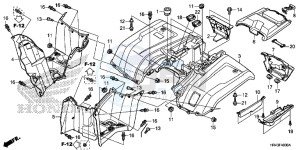 TRX500FM2F TRX500FM U drawing REAR FENDER