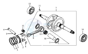 JET BASIX 25KMH 50 drawing CRANKSHAFT / PISTON / PISTON RING