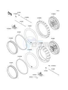 KX 250 L [KX250] (L3) [KX250] drawing WHEELS_TIRES