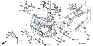 CRF450X9 Europe Direct - (ED) drawing FRAME BODY