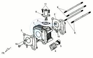 ALLO GT 45KMH 50 drawing CYLINDER / GASKETS