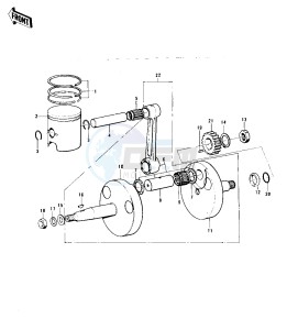 KX 450 drawing CRANKSHAFT_PISTON -- 74 KX 450- -