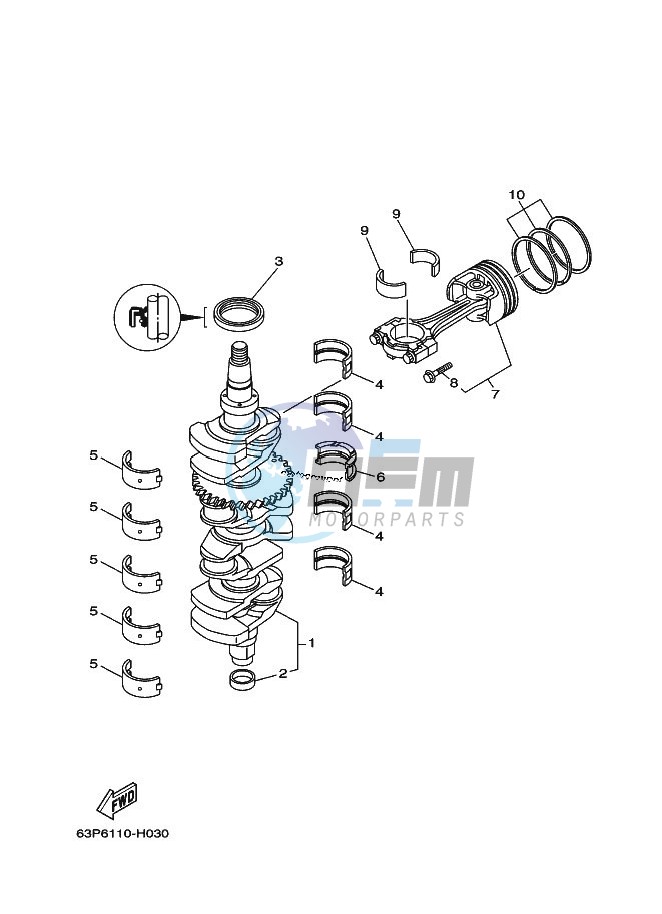 CRANKSHAFT--PISTON