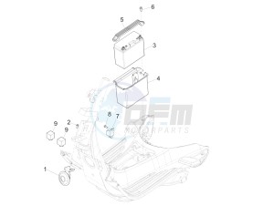 150 4T 3V ie Primavera (APAC) drawing Remote control switches - Battery - Horn