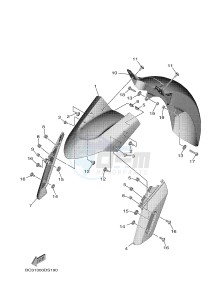 XP530 XP530-A TMAX SX ABS (BX38) drawing FENDER