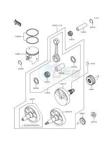 KDX 200 E [KDX200] (E1-E3) [KDX200] drawing CRANKSHAFT_PISTON