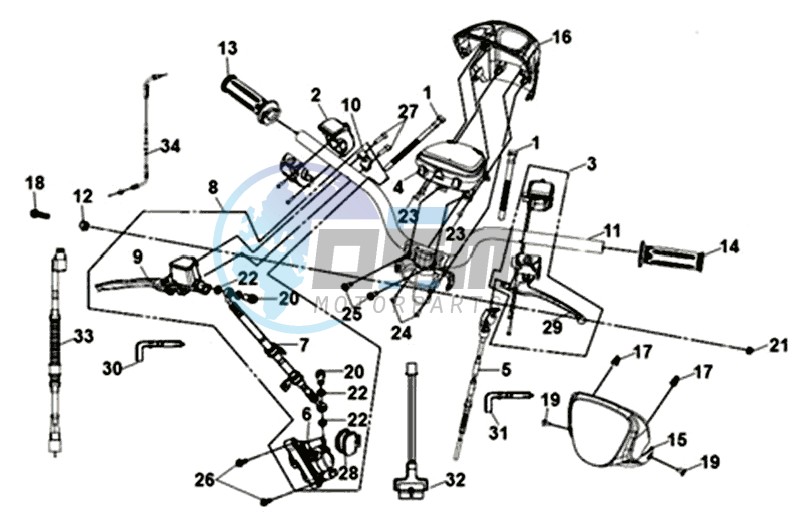 HANDLEBAR / BRAKE LEVERS CPLL / R