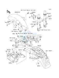 ZX 1200 C [NINJA ZZR 1200] (C1-C4) [NINJA ZZR 1200] drawing FENDERS