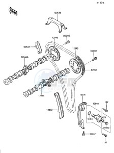 ZG 1200 B [VOYAGER XII] (B6-B9) [VOYAGER XII] drawing CAMSHAFT-- S- -_TENSIONER