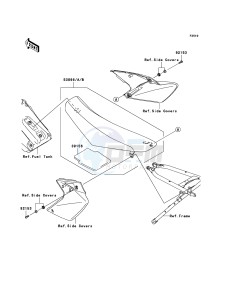 KLX450R KLX450A9F EU drawing Seat