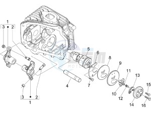 S 125 4T E3 drawing Rocking levers support unit