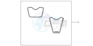 CBR1000RA9 Europe Direct - (ED / ABS MME) drawing RACING STICKERS