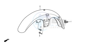 CG125M drawing FRONT FENDER