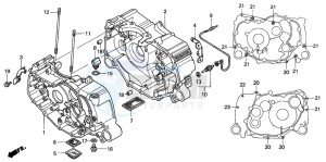 TRX350FE FOURTRAX 350 4X4ES drawing CRANKCASE