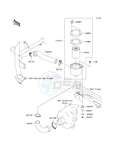 KAF 620 P [MULE 4000] (P9F-PAF) P9F drawing AIR CLEANER-BELT CONVERTER