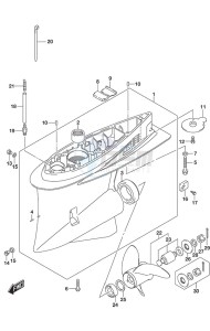 DF 250 drawing Gear Case SS Model