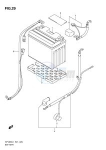 SFV650 (E21) Gladius drawing BATTERY (SFV650UL1 E24)