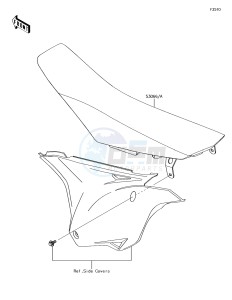 KX85-II KX85DJF EU drawing Seat