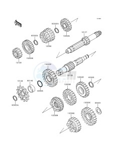 KX 125 K [KX125] (K1) [KX125] drawing TRANSMISSION